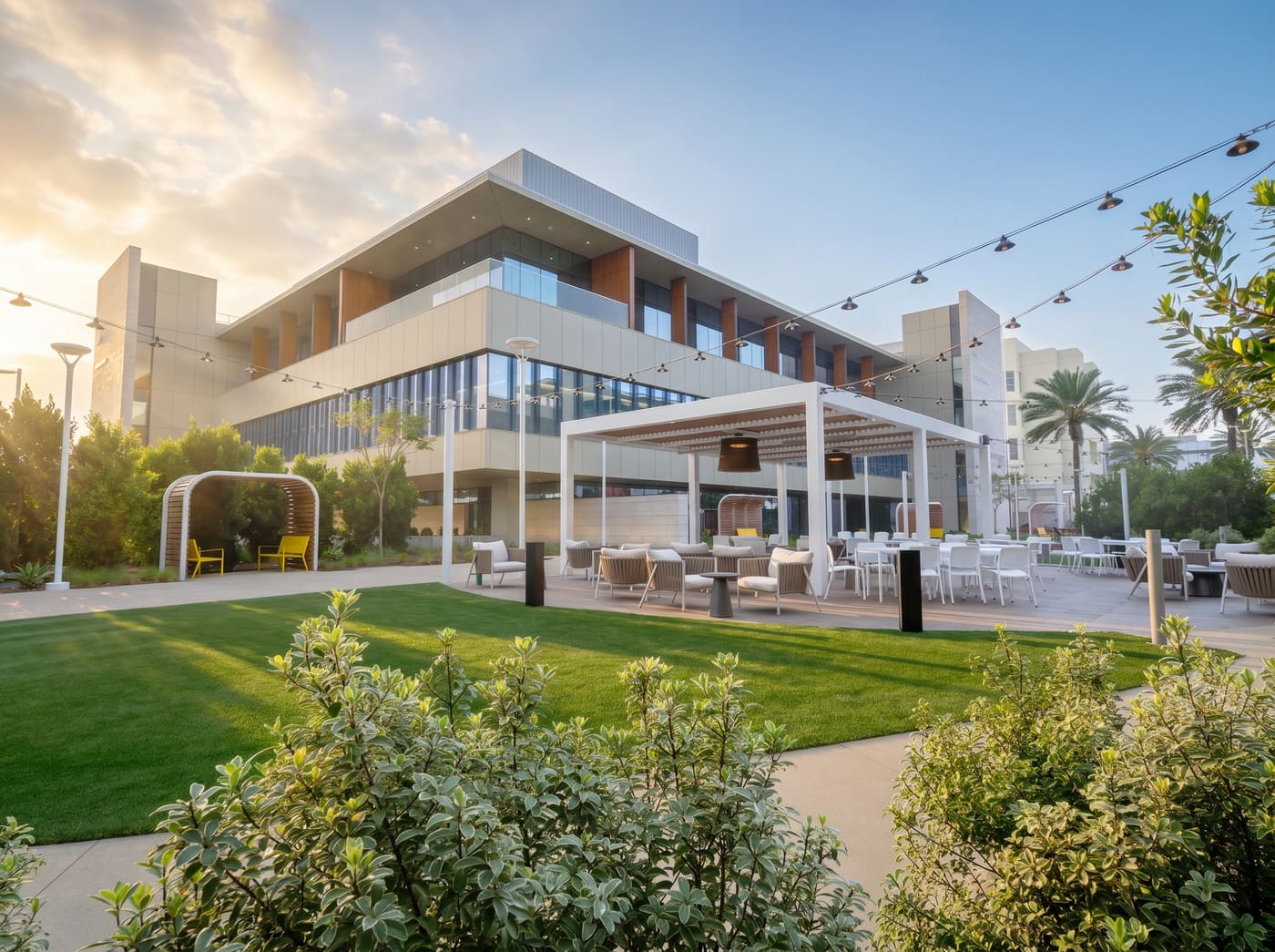 Cancer care courtyard